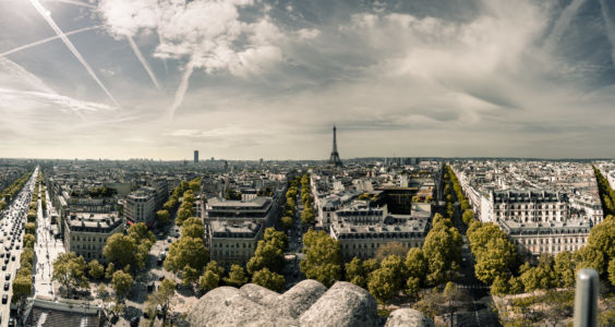 View from Arc De Triomphe, Paris, France
